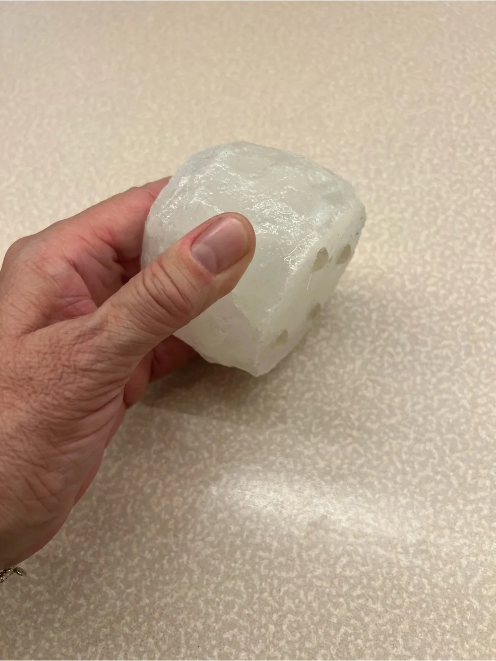 White Tealight Salt Candle Holder - Home Accents